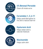 CeraVe Acne Foaming Cream Cleanser With 4% Benzoyl Peroxide-150ml - Image 4