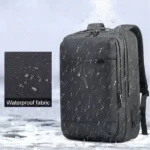 Arctic Hunter – B00328 | RHOMBUS Water Repellent Laptop Business And Professional Travel Backpack (Pattern Black) - Image 3