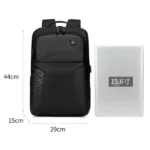 Golden Wolf – GB00399 | Water Resistant Laptop Business And Travel Backpack With USB Charging Port-Black - Image 4
