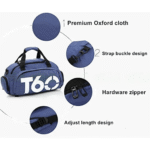 Fashion T60 Travel Duffel Gym Backpack ,With Shoe Compartment - Image 6