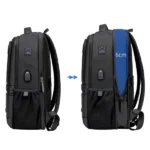 Golden Wolf -GB00402 | Water Resistant Laptop Business And Travel Backpack – Black - Image 5